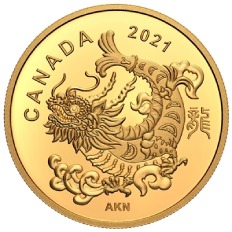Pure Gold Coin - Triumphant Dragon